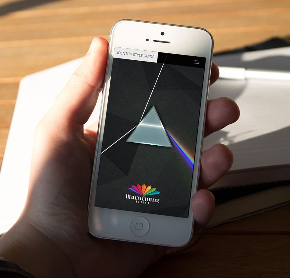 Mobile view of MultiChoice style guide